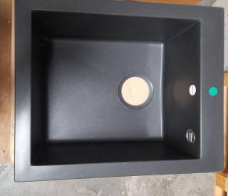 ELLECI OUTLET - Mosogatótálca Quadra 100 41x50 Keratek 1 m. K86 Black