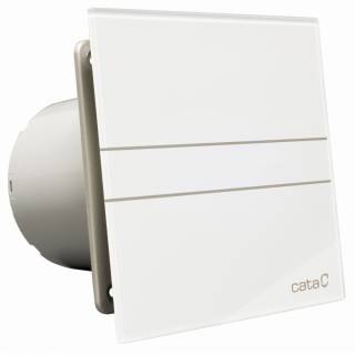 Cata E-100MTH ventilátor metakrilát előlappal, utószellőztető, alapszellőztető és páraérzékelő funkcióval, fehér - A készlet erejéig rendelhető!