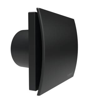 Cata UC-10 Silentis Hygro fekete ventilátor utószellőztető és páraérzékelő funkcióval, fordulatszám állítási lehetőséggel, dekoratív előlappal, pillangószeleppel