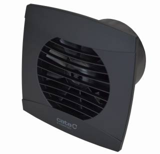 Cata UC-12 Timer fekete ventilátor utószellőztető funkcióval, pillangószeleppel