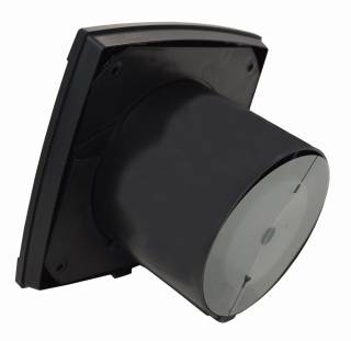 Cata UC-12 Timer fekete ventilátor utószellőztető funkcióval, pillangószeleppel