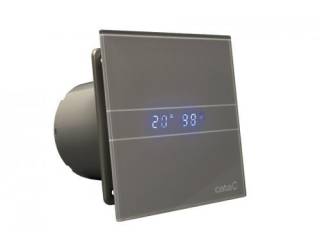 Cata E-100MSTH ventilátor metakrilát előlappal, utószellőztető és páraérzékelő funkcióval, szürke - A készlet erejéig rendelhető!