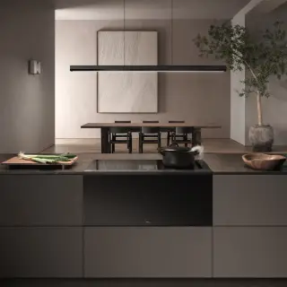 ELICA - Függesztett lámpa LUNA BL 120 - Fényes fekete