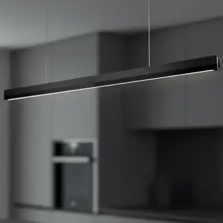 ELICA - Függesztett lámpa LUNA BL 120 - Fényes fekete