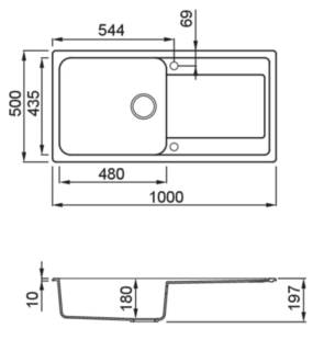 elleci life 480 g48 mosogatótálca