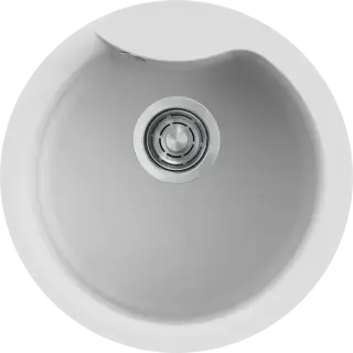 Elleci OUTLET - Mosogatótálca Ego ROUND G68 Bianco - Kiállított bemutató termék!