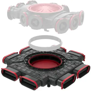HEATPEX - Osztóelem lapos csatornához 573x573x62 8x50 mm