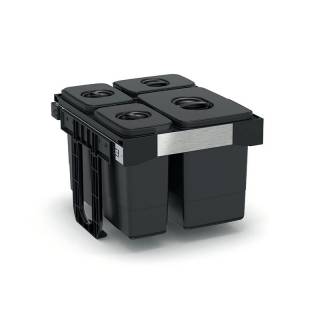 EKOTECH - Beépíthető hulladékgyűjtő FREE JAZZ 45 - 1x26 liter+3x7 liter