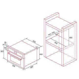 nodor mw-4800 fekete beépíthető mikróhullámú sütő