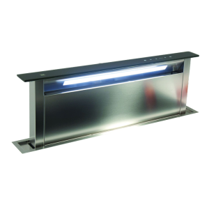 SIRIUS - Páraelszívó S-DD2 TC/L EM 58 LED fekete üveg/inox motor nélkül