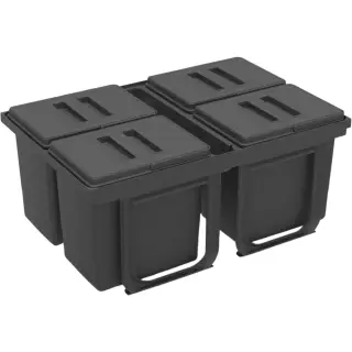 EKOTECH - Beépíthető hulladékgyűjtő JAZZ 75 4x12 liter+1x3 liter