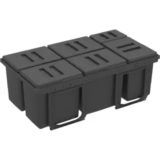 EKOTECH - Beépíthető hulladékgyűjtő JAZZ 90 5x12 liter+1x5 liter