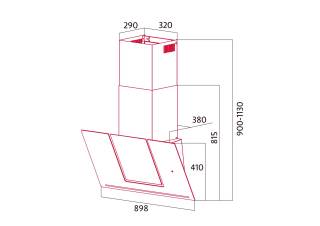 nodor NorBreeze UNUM 90 DB NMOTION HOB2HOOD fekete elszívó