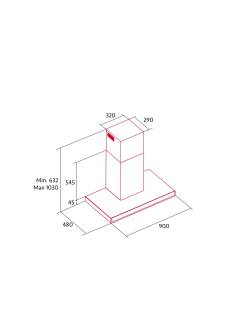 nodor 8518 slim 90 cu fekete elszívó